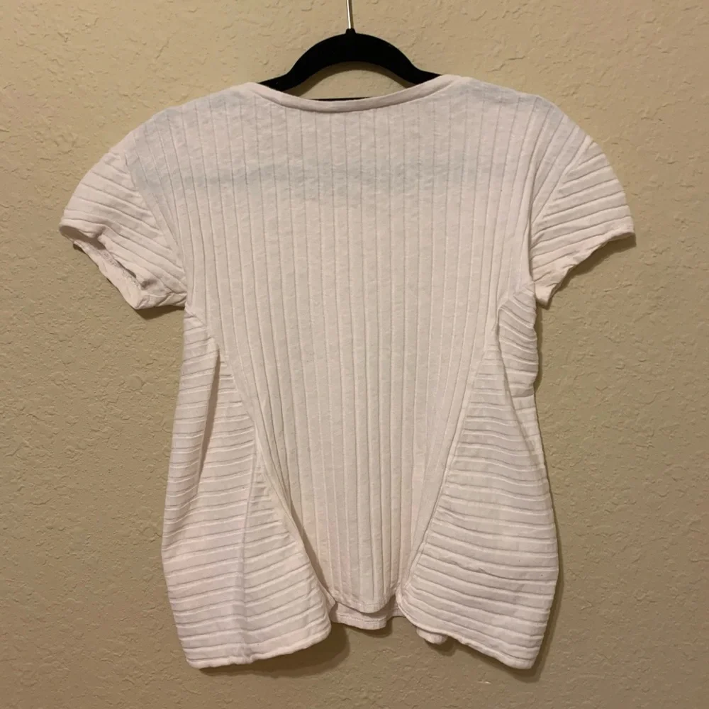 •Anthropologie• Bordeaux White Zipper shirt Sz M! - Picture 12 of 12